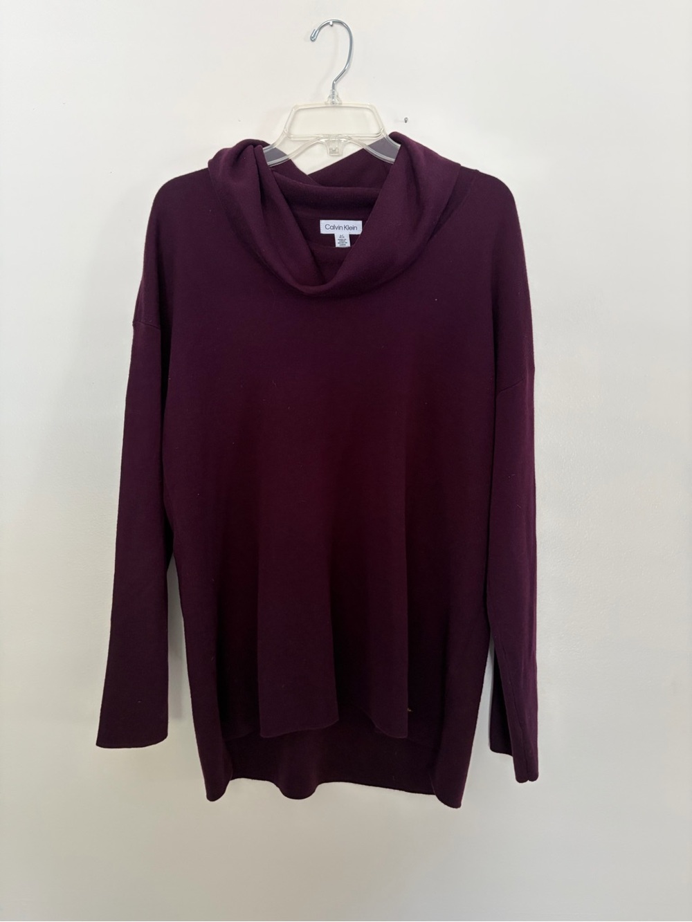 Calvin Klein Women's Cowl Neck Sweater - Plum